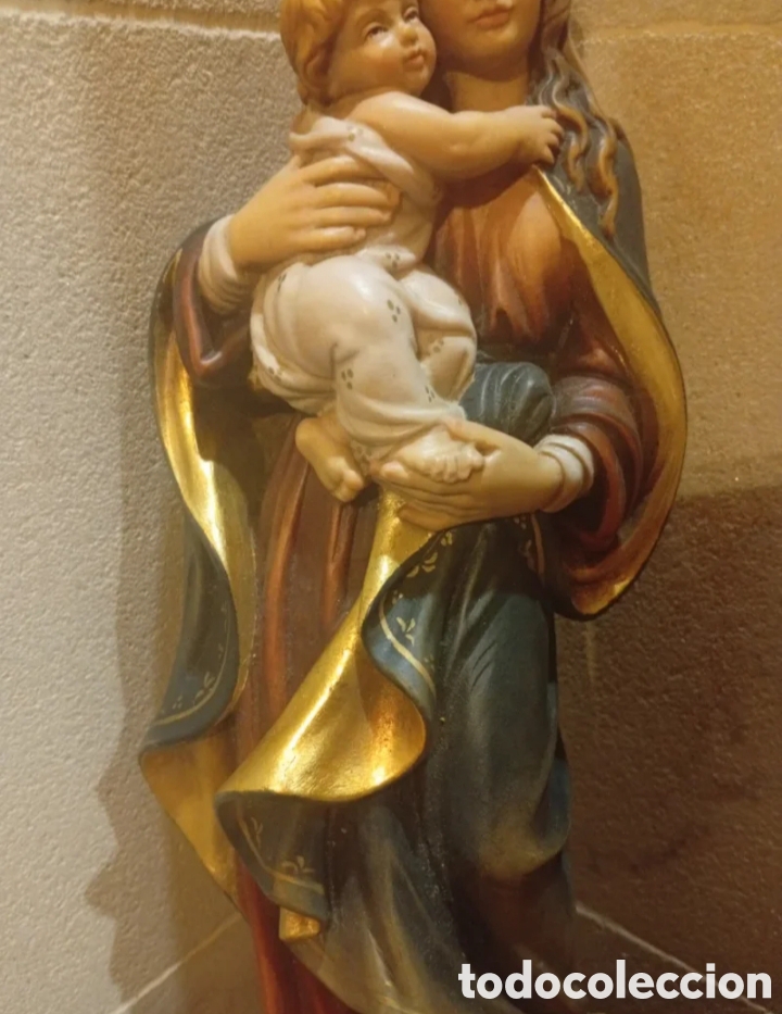 Arte: Talla policromada virgen - Foto 3