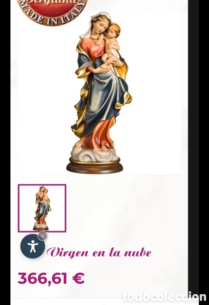 Arte: Talla policromada virgen - Foto 5