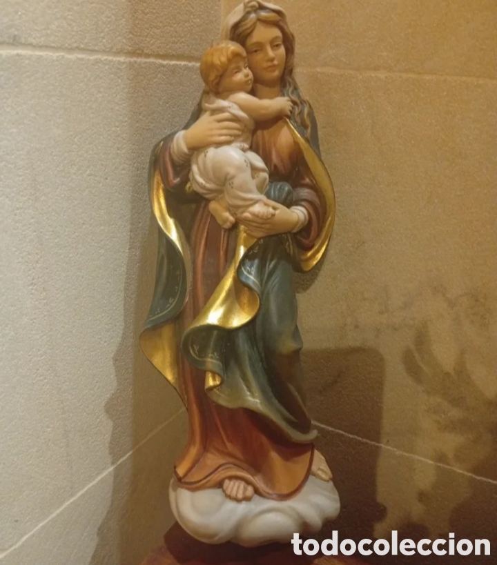 Arte: Talla policromada virgen - Foto 1