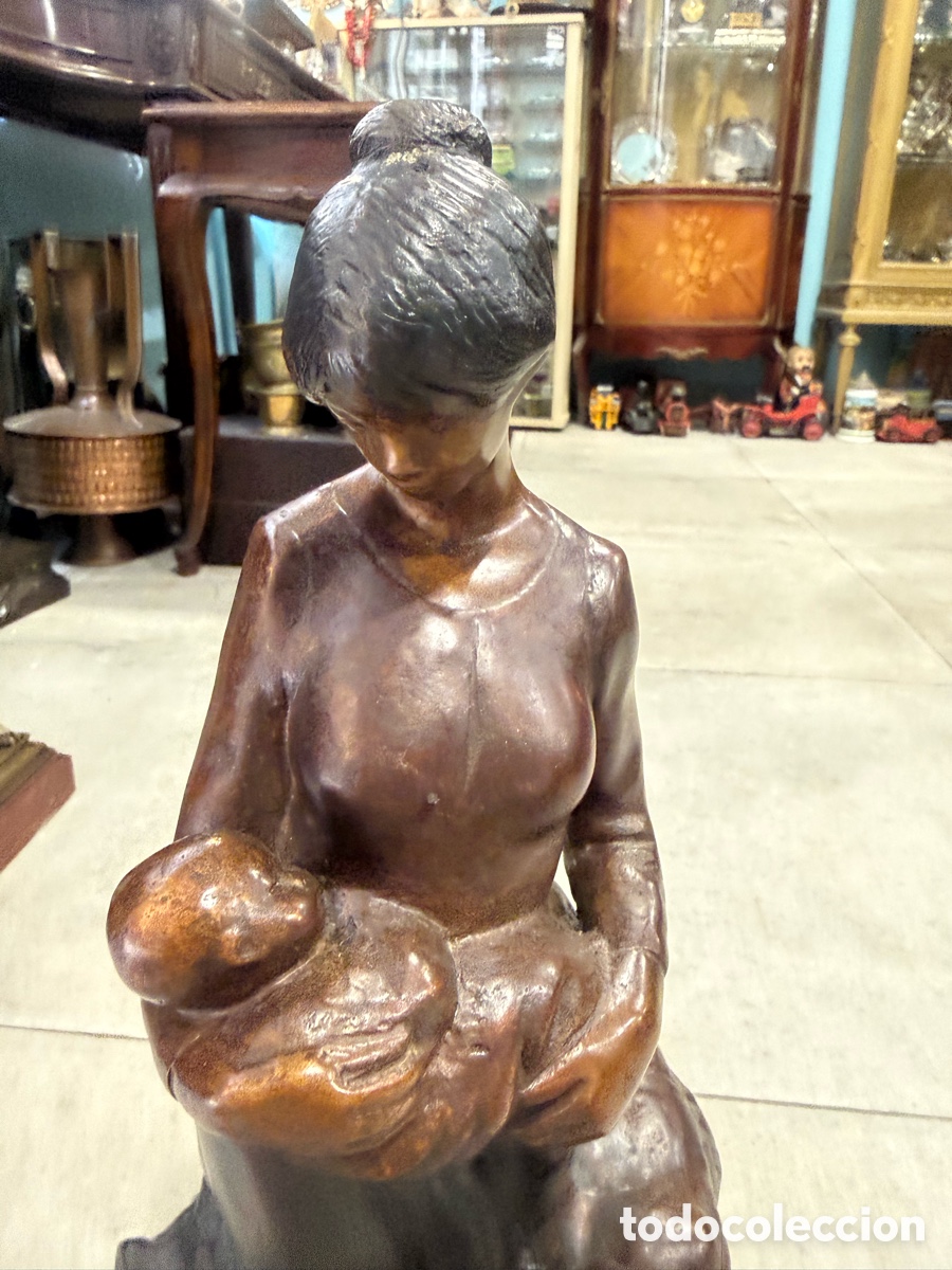 Arte: Bronce mujer con oveja y cordero - Foto 2