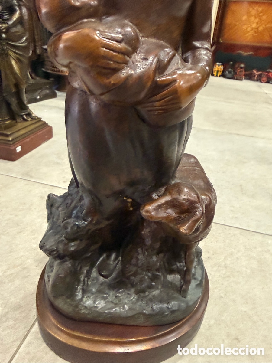 Arte: Bronce mujer con oveja y cordero - Foto 3