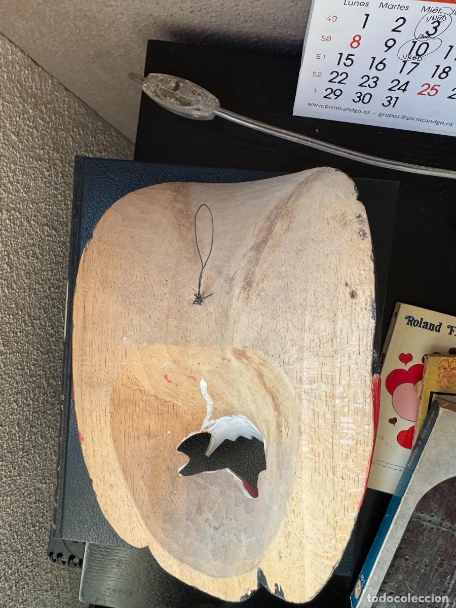 Arte: M&aacute;scara Rangda tallada en madera de pared - Foto 2