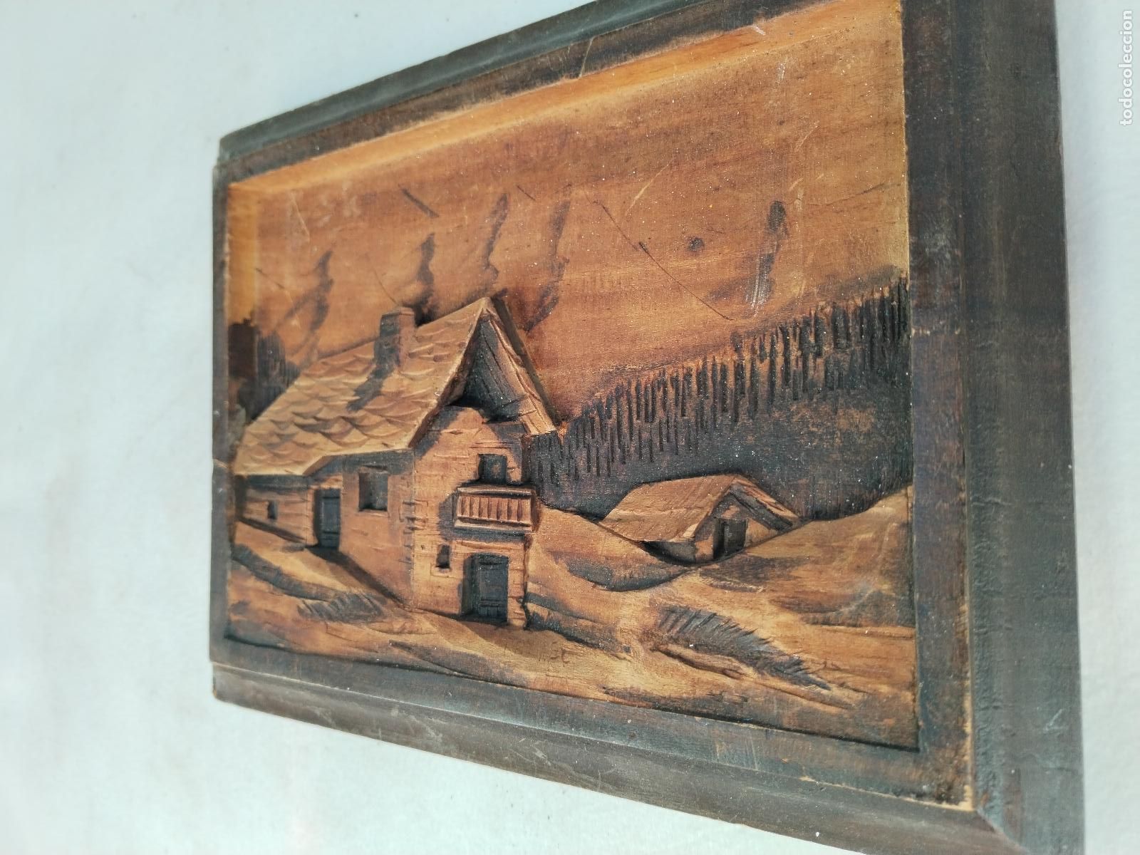 Arte: cuadro relieve tallado en madera - c182 - Foto 2