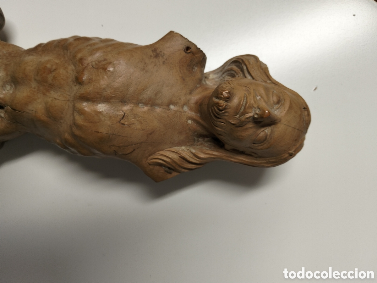 Arte: Cristo antiguo de boj - Foto 2