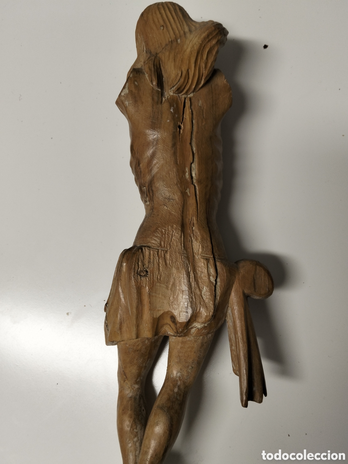 Arte: Cristo antiguo de boj - Foto 4