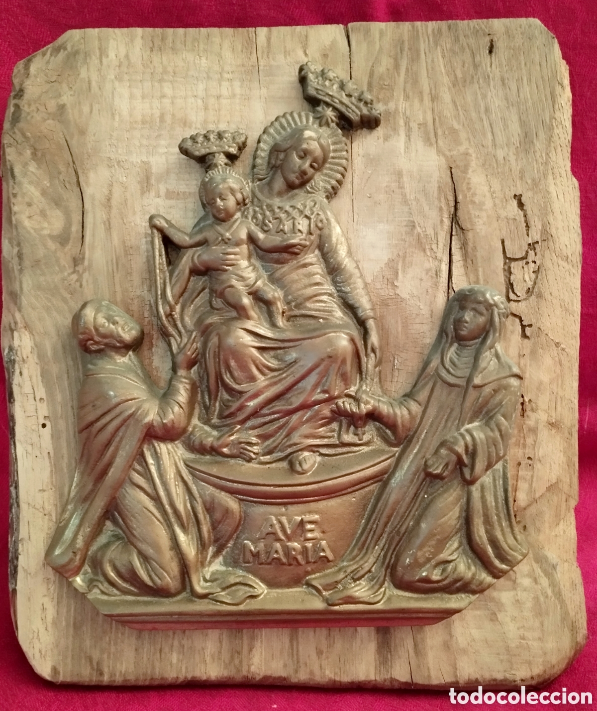 Arte: Antigua Ave Mar&iacute;a Bronce. - Foto 1