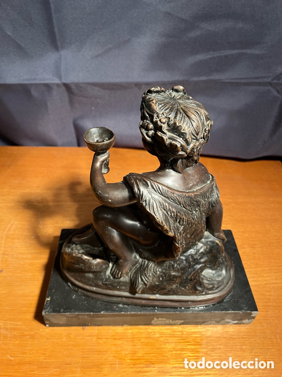 Arte: BRONCE DIOS BACO SOBRE MARMOL - Foto 8