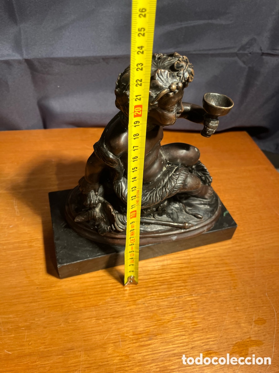 Arte: BRONCE DIOS BACO SOBRE MARMOL - Foto 10