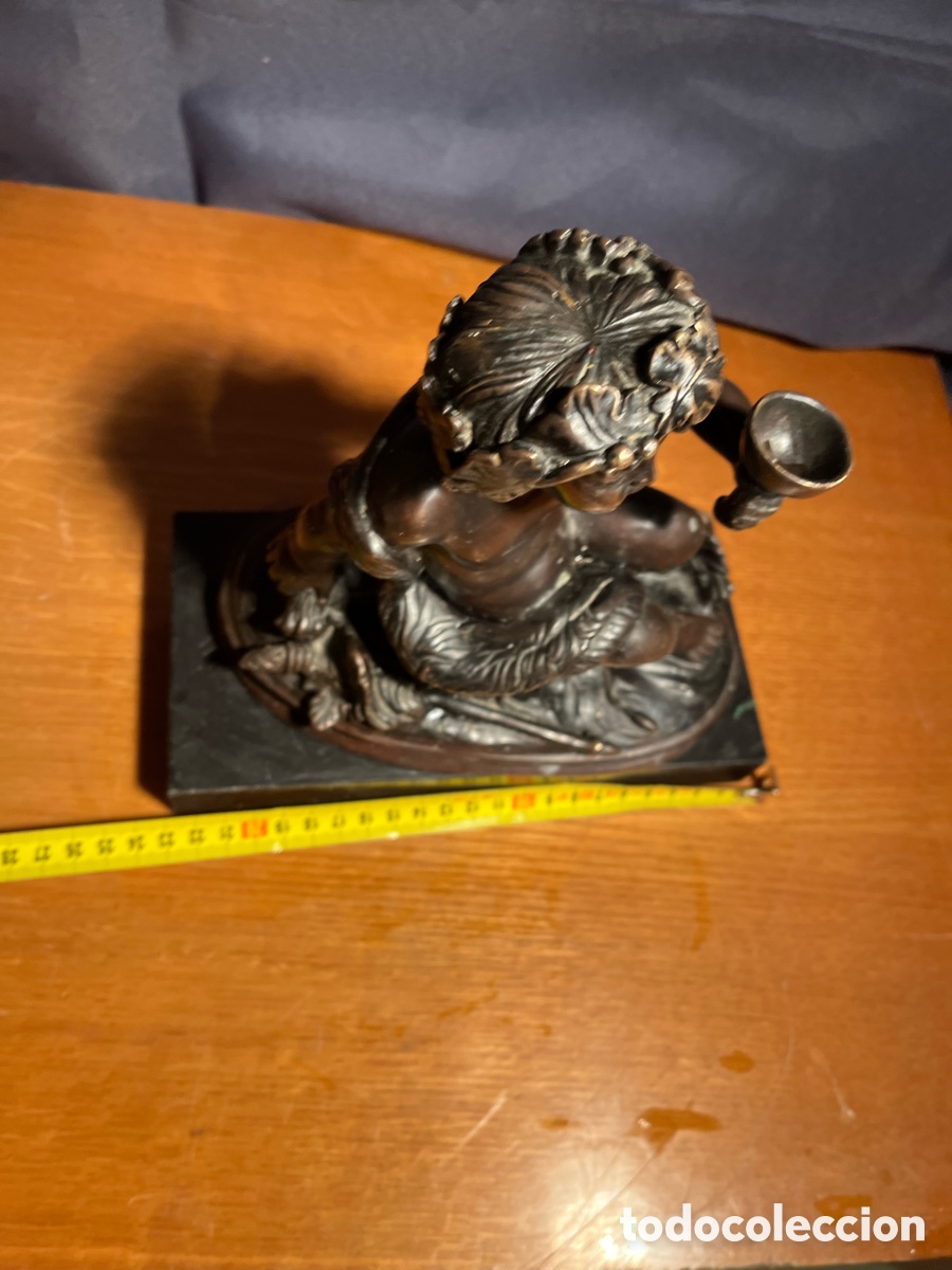 Arte: BRONCE DIOS BACO SOBRE MARMOL - Foto 11