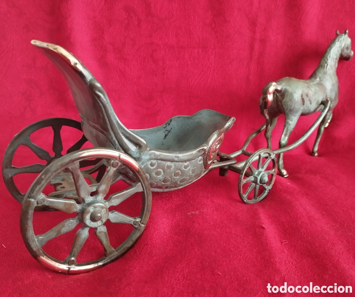 Arte: Caballo y Carruaje Bronce. - Foto 7