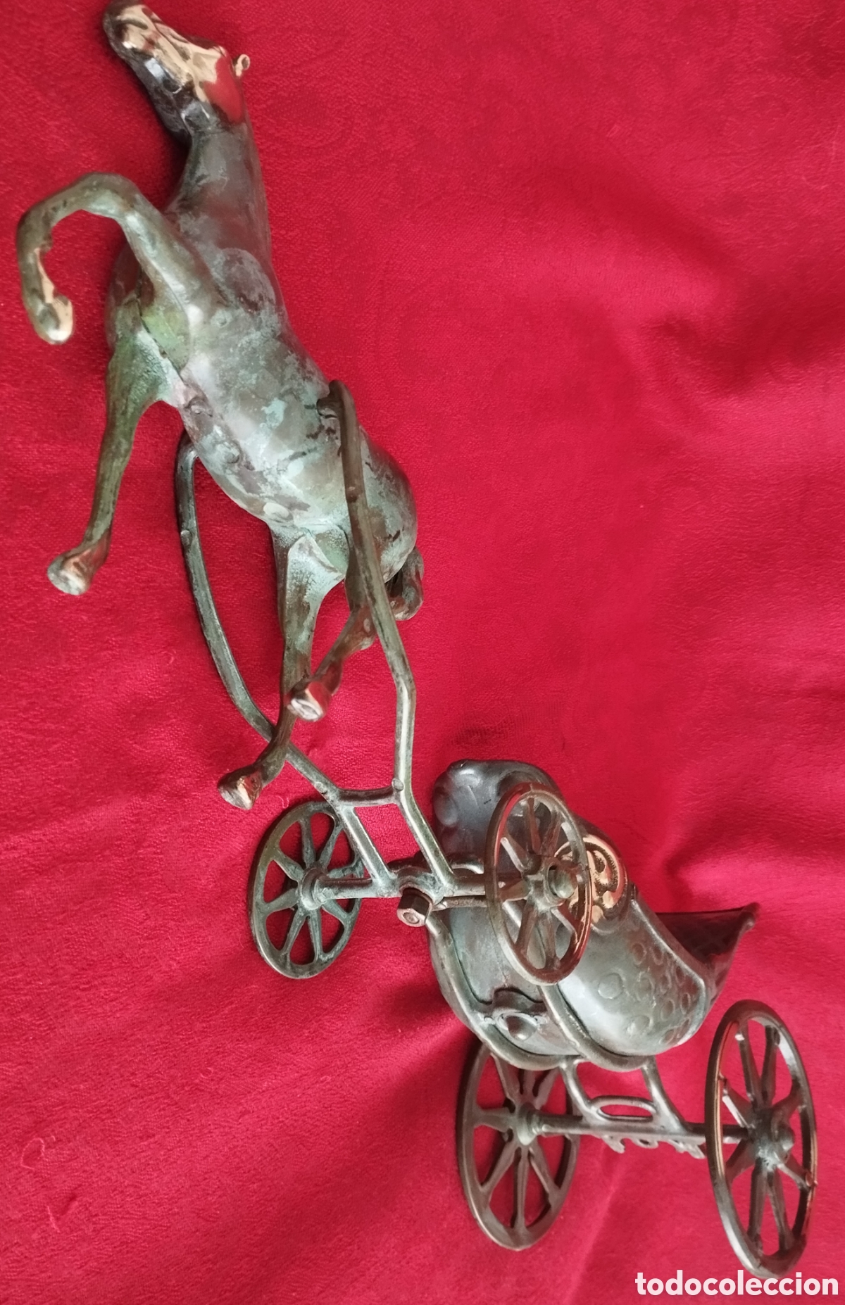 Arte: Caballo y Carruaje Bronce. - Foto 9