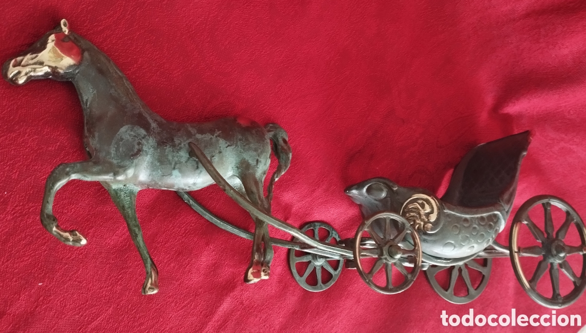 Arte: Caballo y Carruaje Bronce. - Foto 12