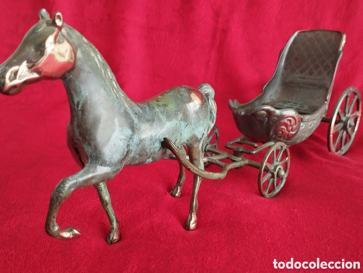 Arte: Caballo y Carruaje Bronce. - Foto 13
