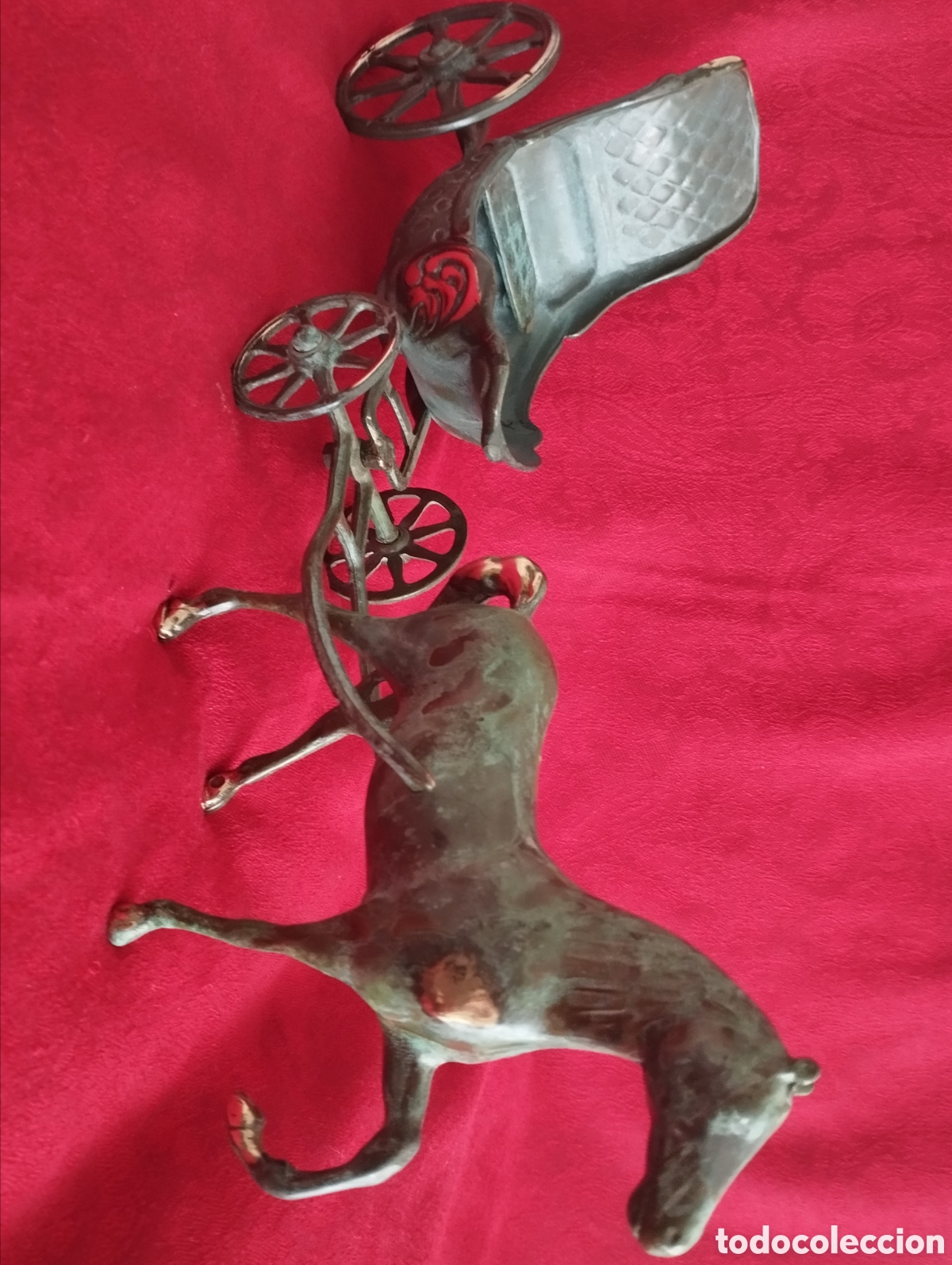 Arte: Caballo y Carruaje Bronce. - Foto 10