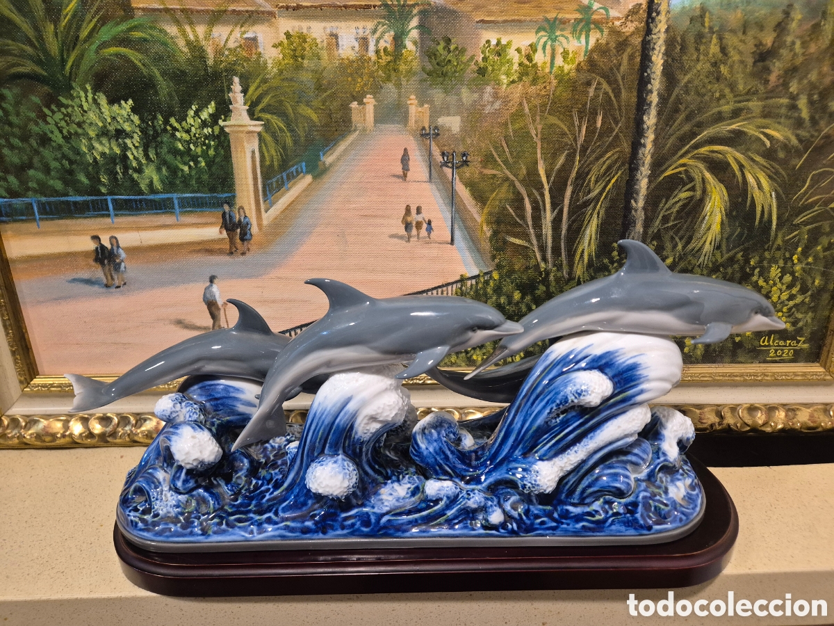 Arte: Delfines de LLADRO, perfecta - Foto 5