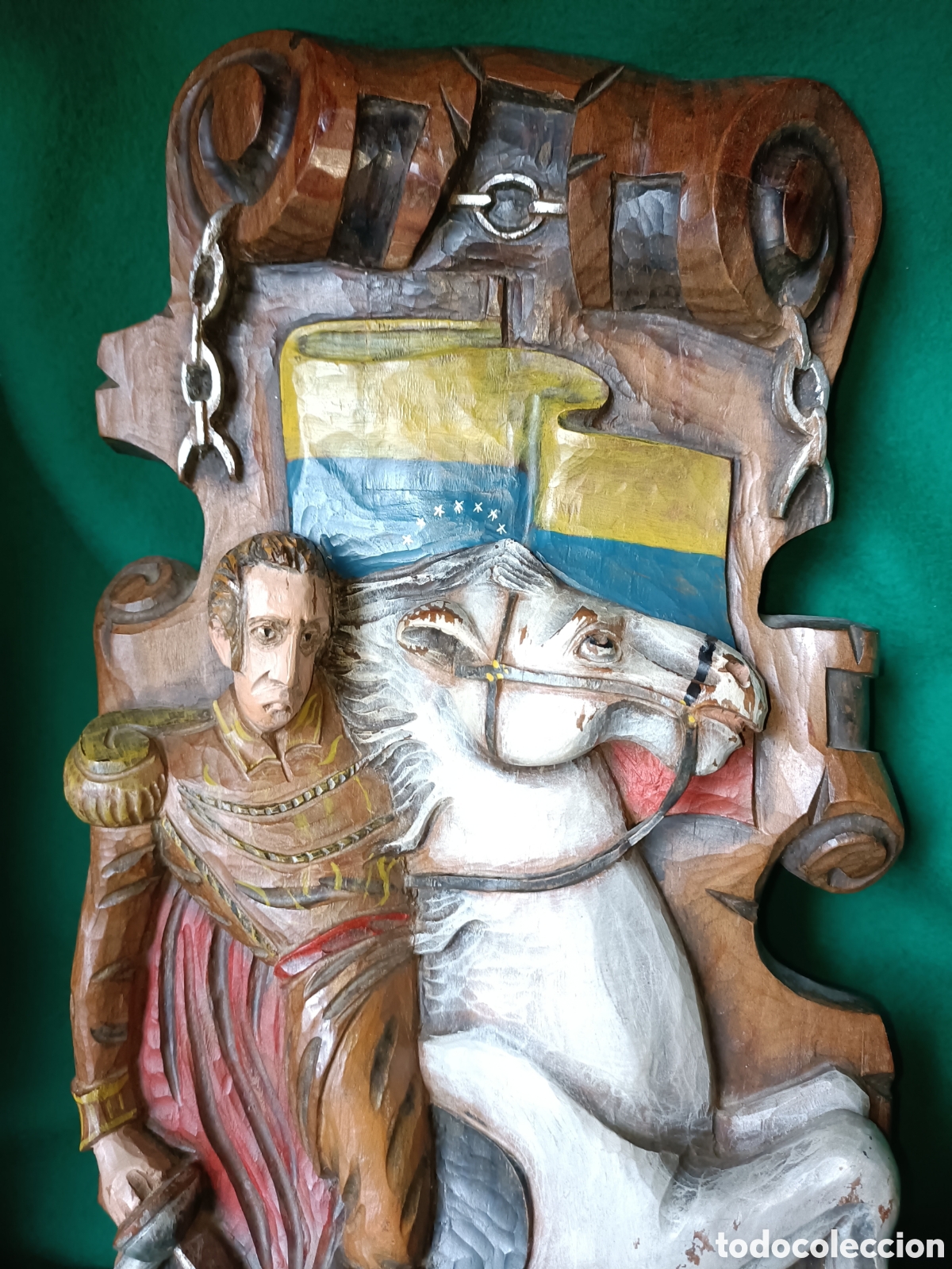 Arte: Tabla tallada Sim&oacute;n Bol&iacute;var - Foto 2