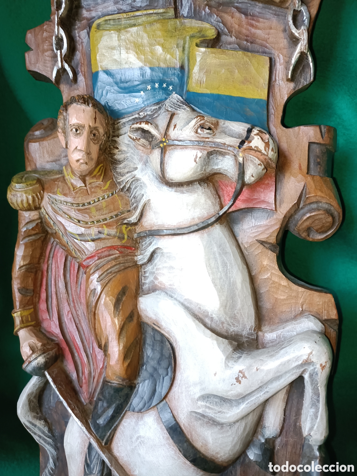 Arte: Tabla tallada Sim&oacute;n Bol&iacute;var - Foto 1