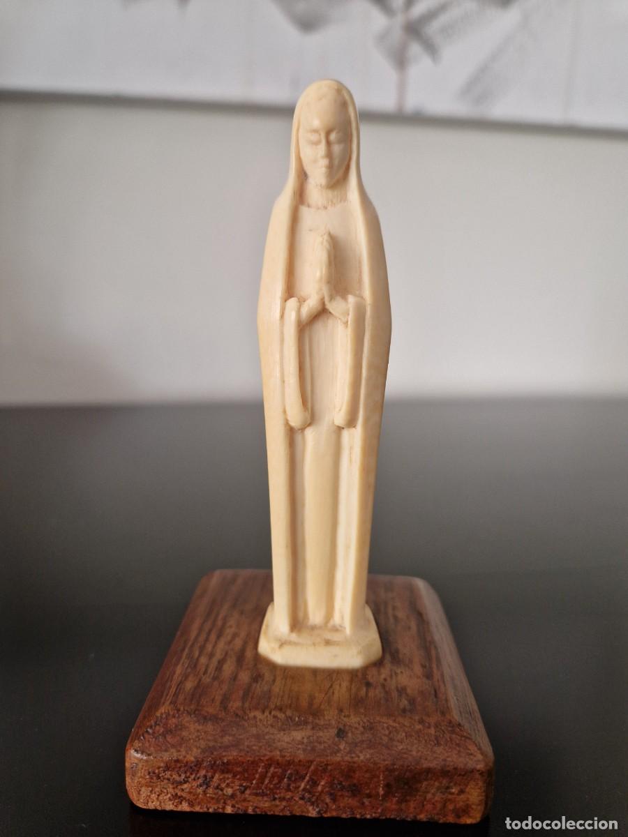 Arte: VIRGEN TALLADA EN MARFIL - Foto 1