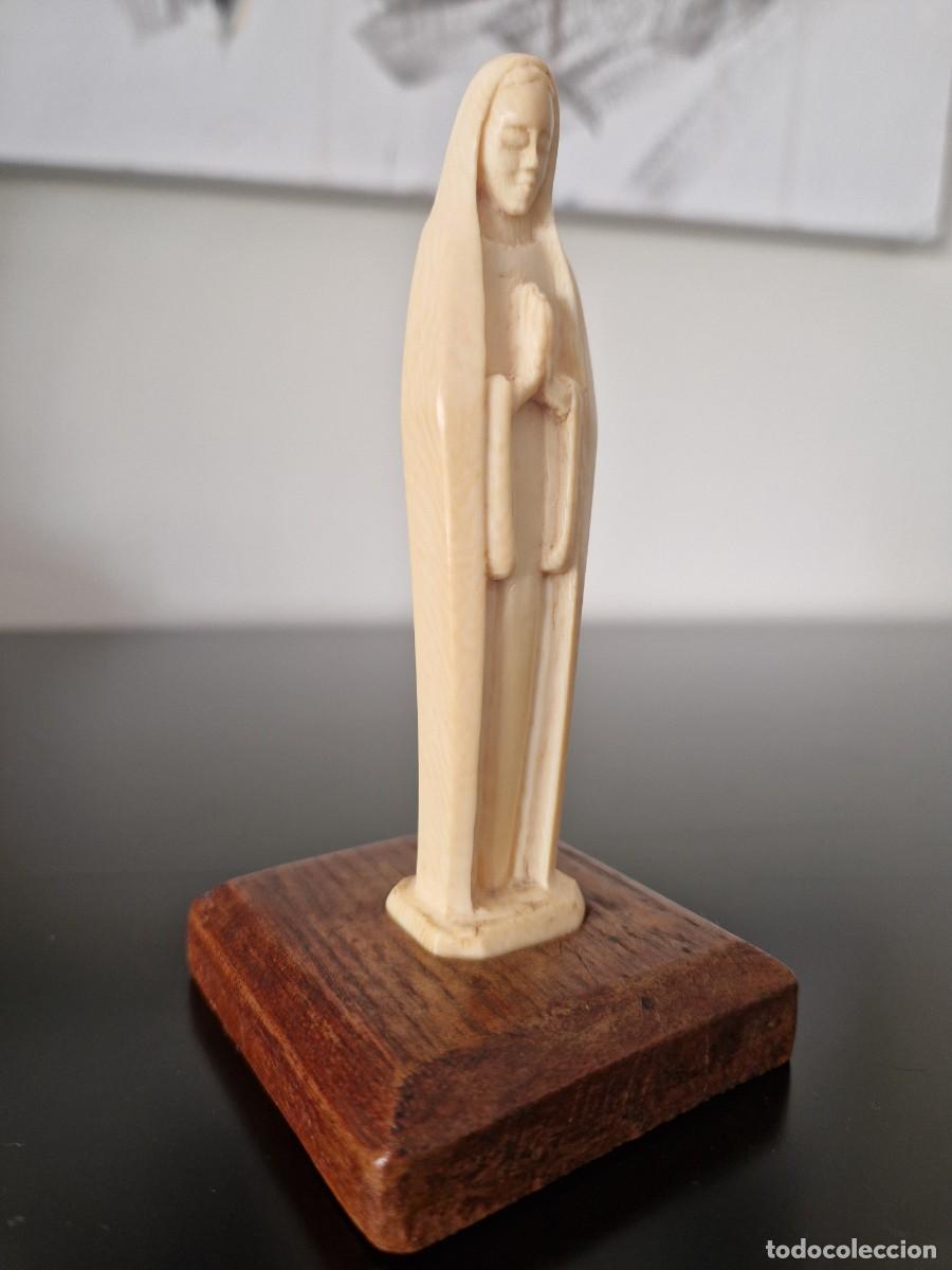 Arte: VIRGEN TALLADA EN MARFIL - Foto 2