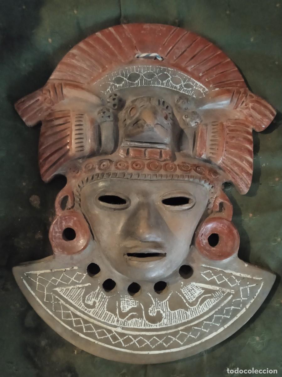Arte: M&Aacute;SCARA AZTECA TERRACOTA - Foto 1