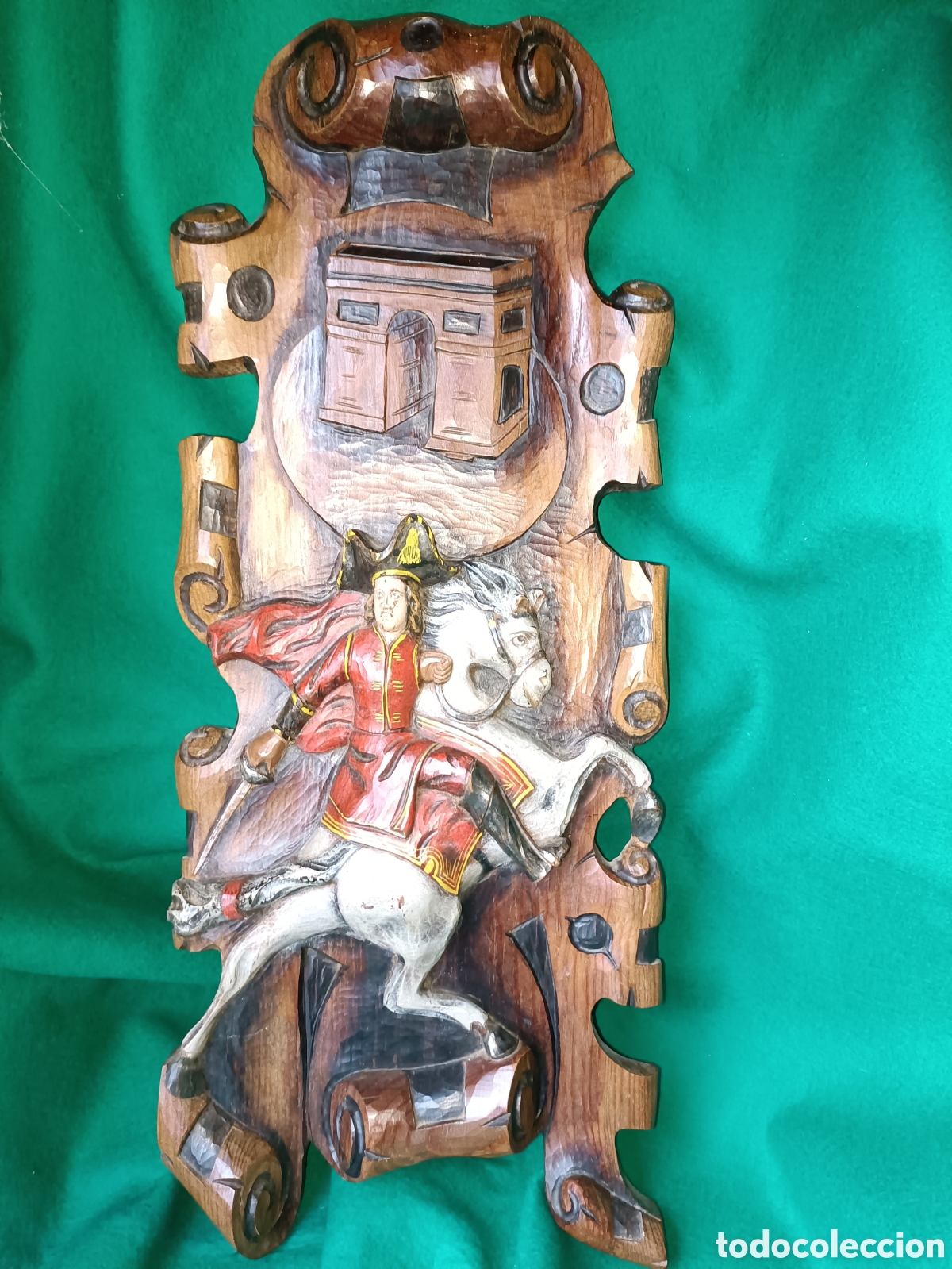 Arte: Napoleon tabla tallada policromada - Foto 2