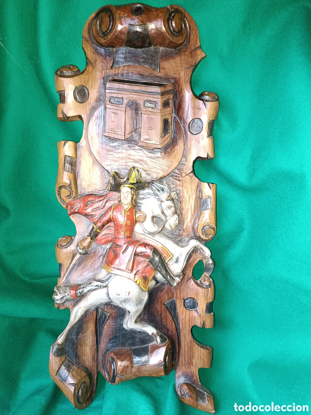 Arte: Napoleon tabla tallada policromada - Foto 3