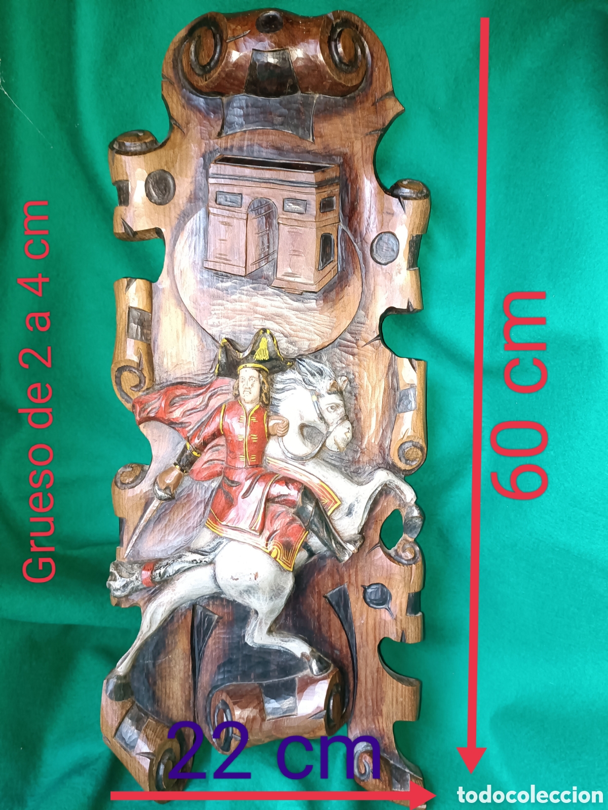Arte: Napoleon tabla tallada policromada - Foto 6