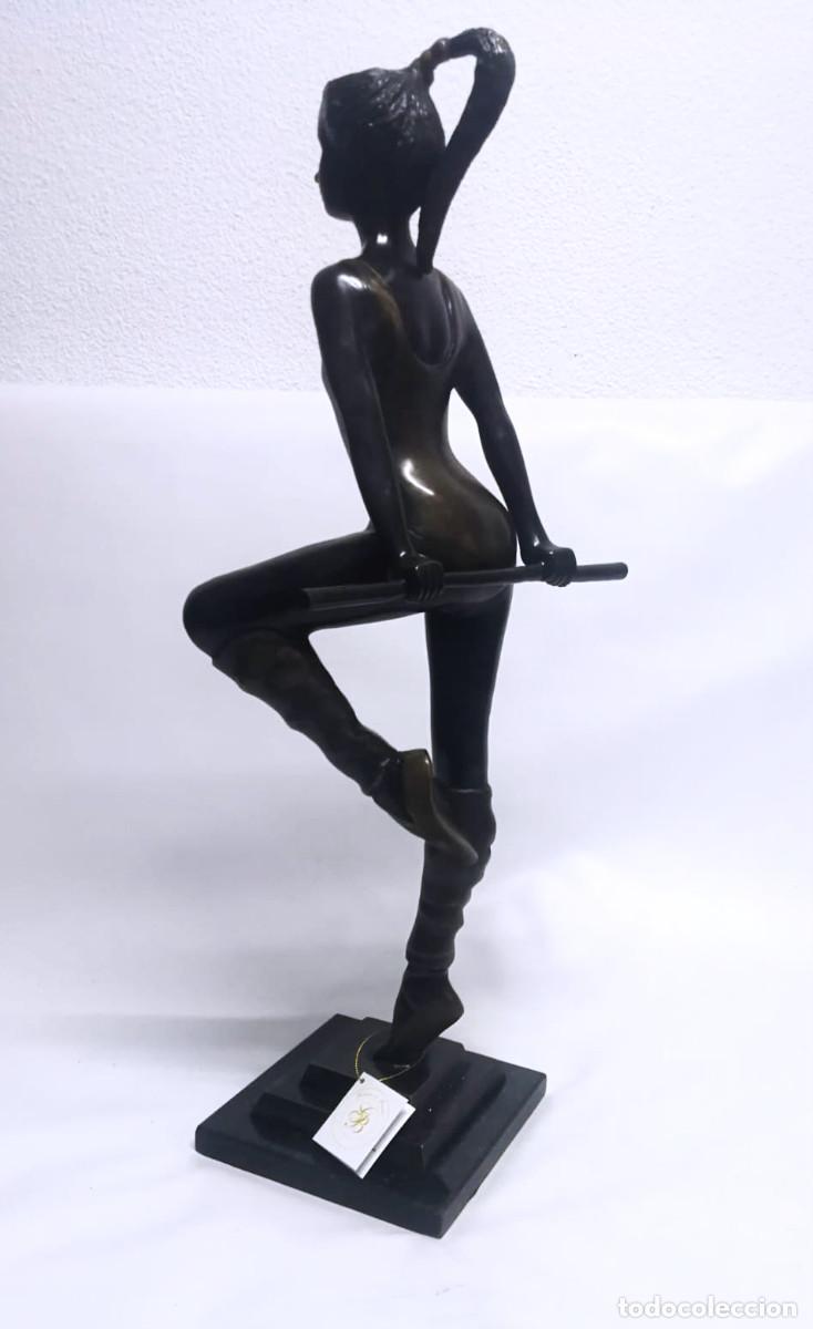 Arte: BRONCE &ndash; GIMNASTA CON BAST&Oacute;N - Foto 3
