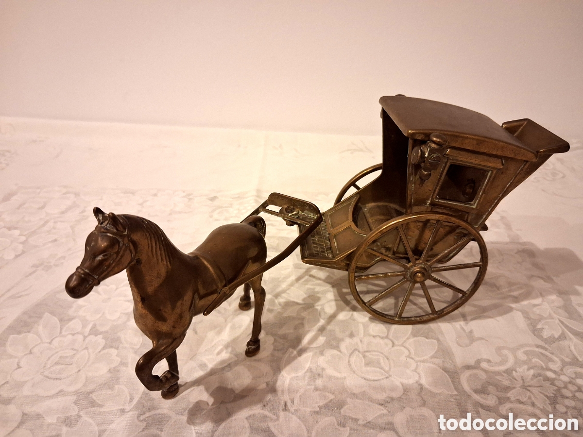 Arte: Caballo con calesa en lat&oacute;n - Foto 6