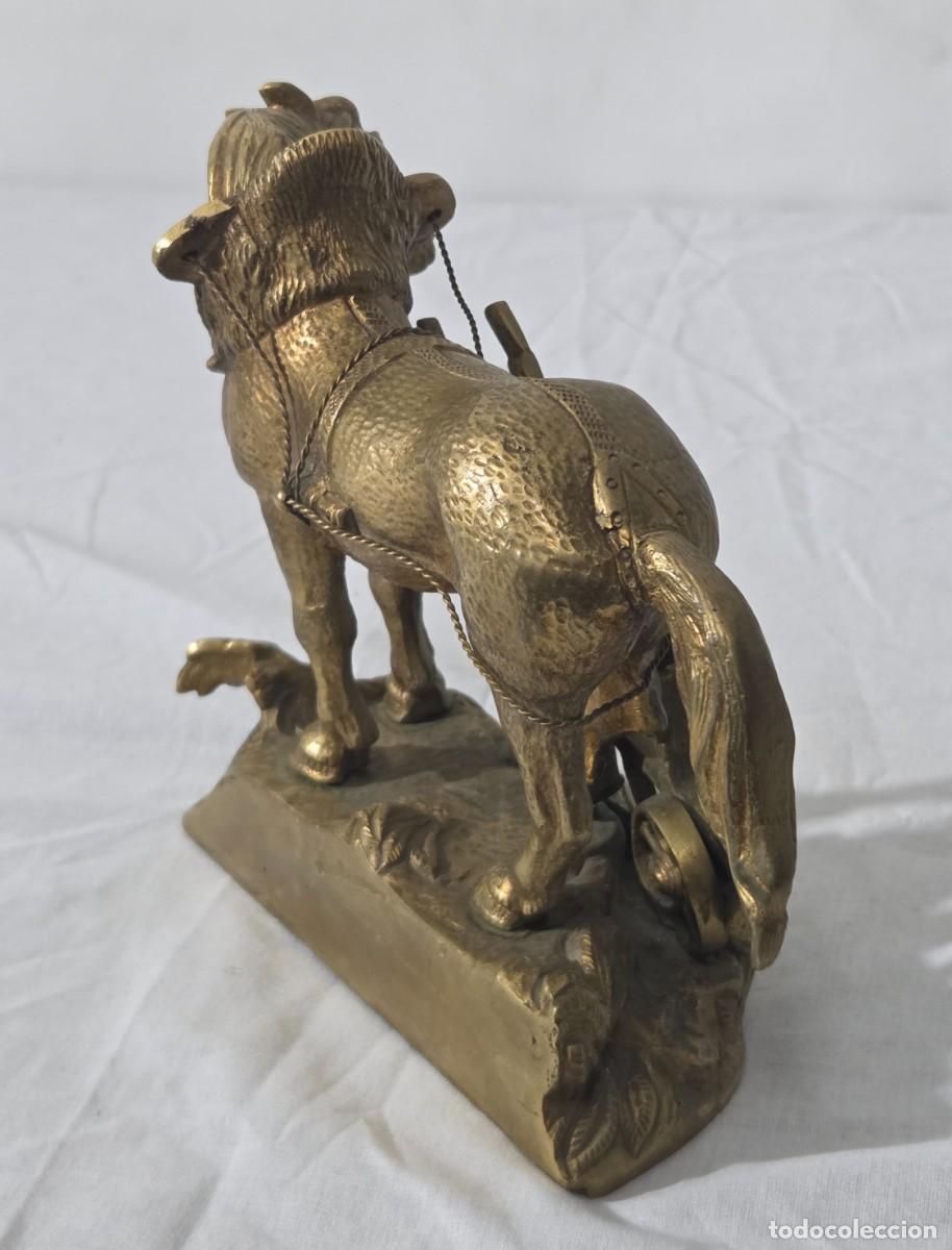 Arte: Figura caballo de labor con arado en bronce - Foto 10