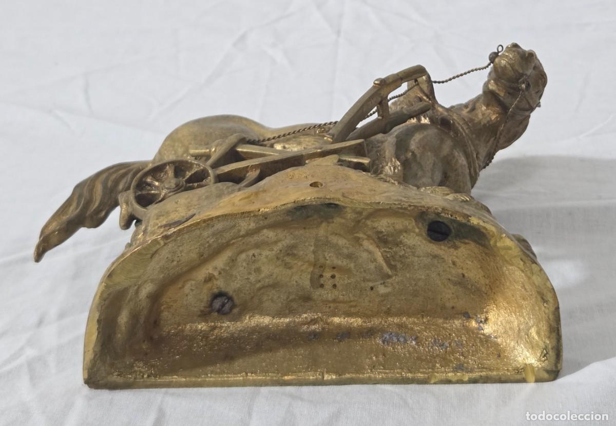 Arte: Figura caballo de labor con arado en bronce - Foto 14