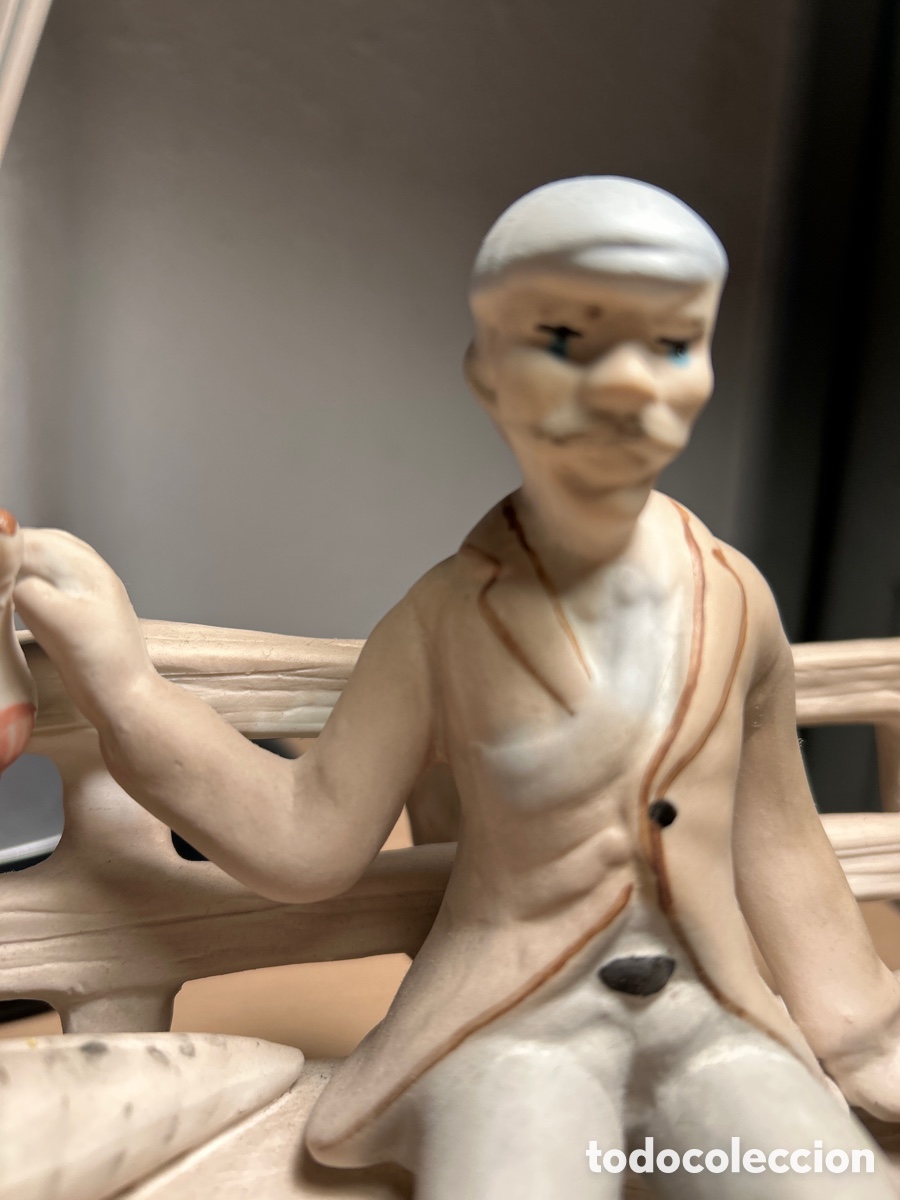 Arte: HOMBRE SENTADO EN EL BANCO - Foto 6
