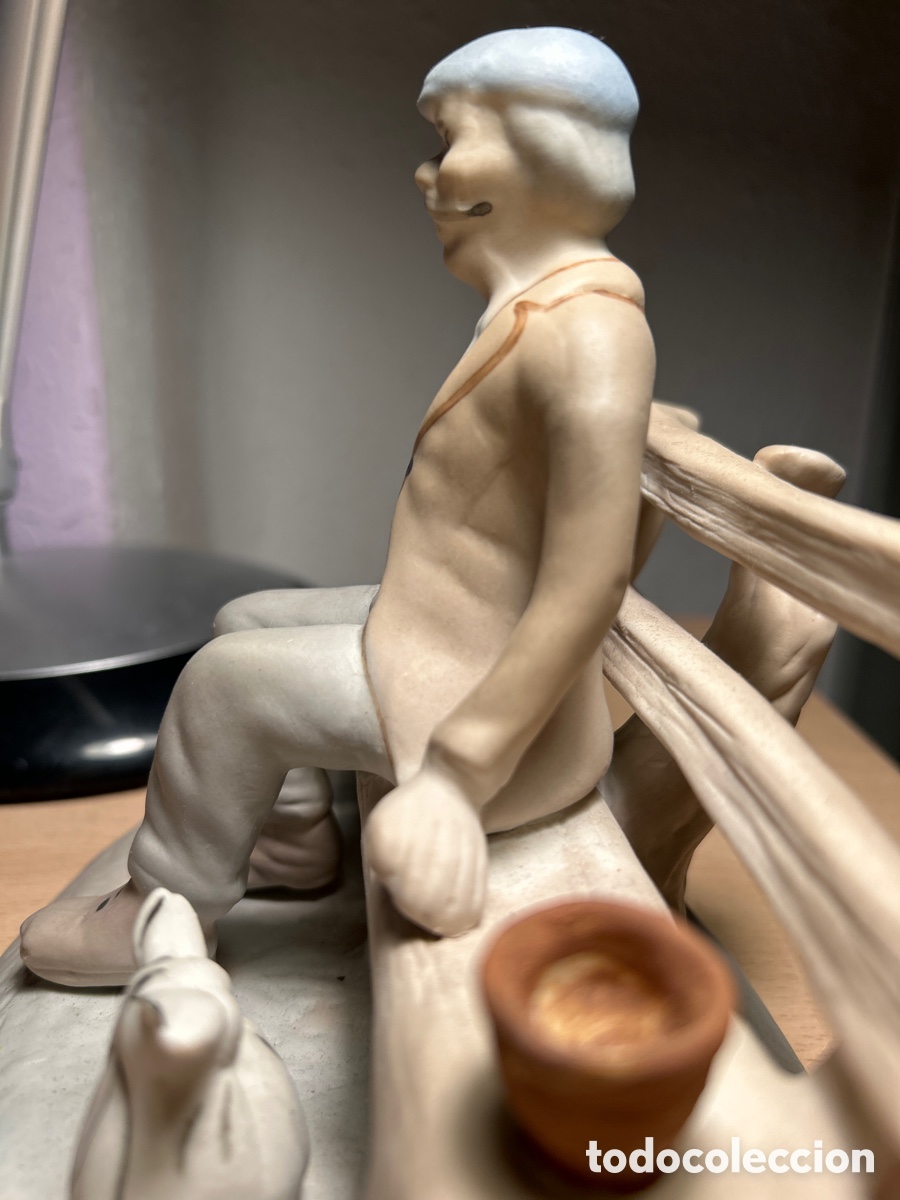 Arte: HOMBRE SENTADO EN EL BANCO - Foto 7