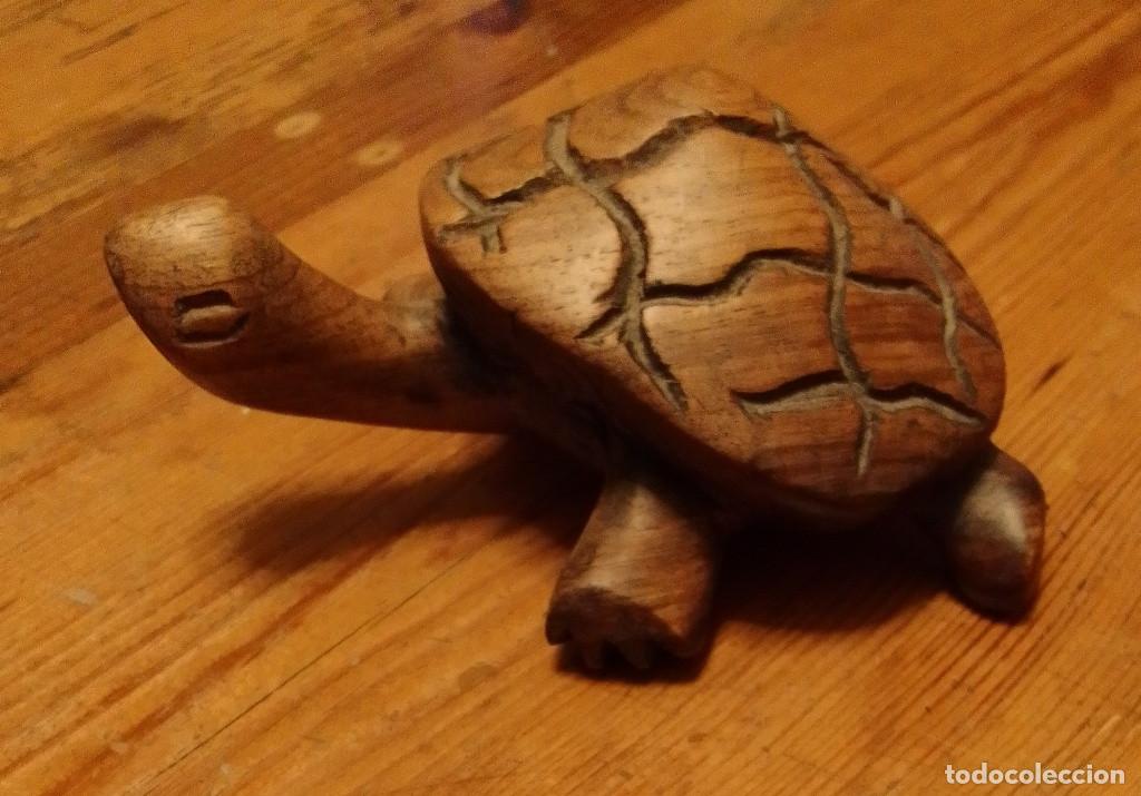 Arte: Tortuga tallada madera - Foto 3