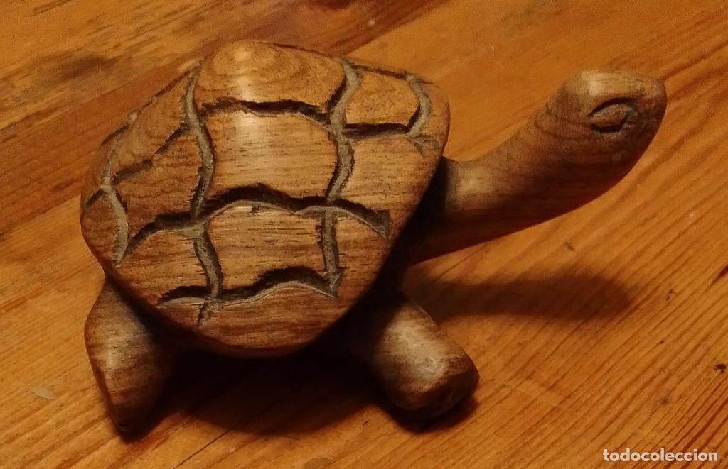 Arte: Tortuga tallada madera - Foto 4