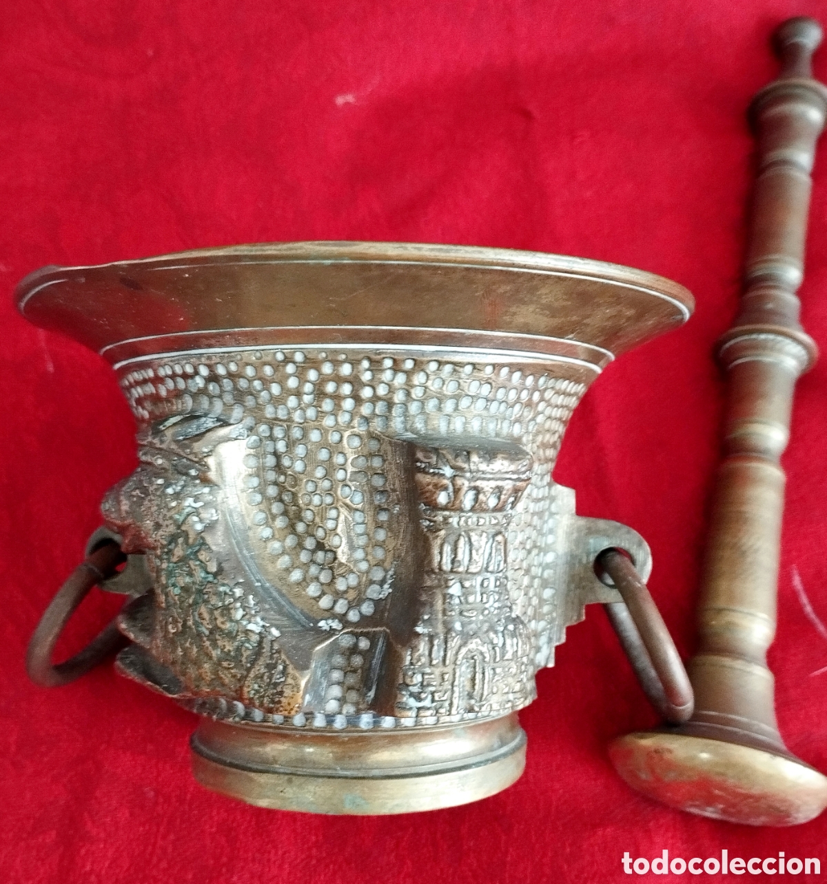Arte: Antiguo Mortero Bronce. - Foto 5