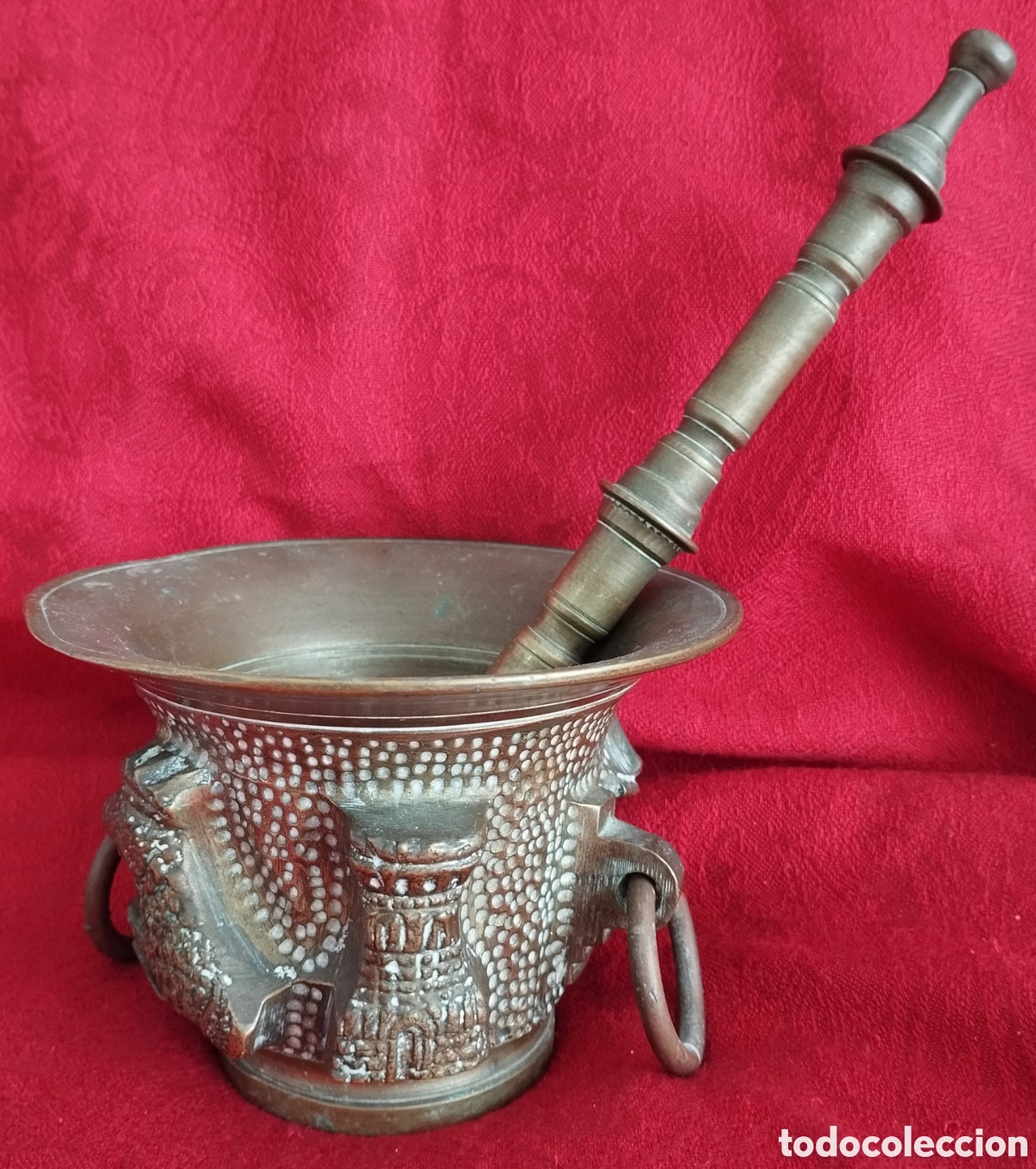 Arte: Antiguo Mortero Bronce. - Foto 6