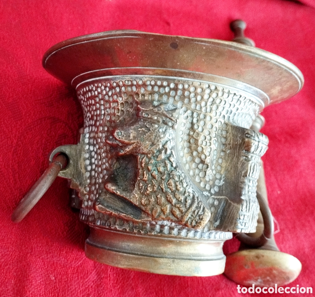 Arte: Antiguo Mortero Bronce. - Foto 7