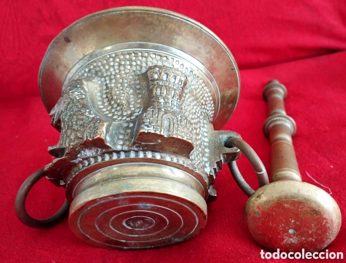 Arte: Antiguo Mortero Bronce. - Foto 9
