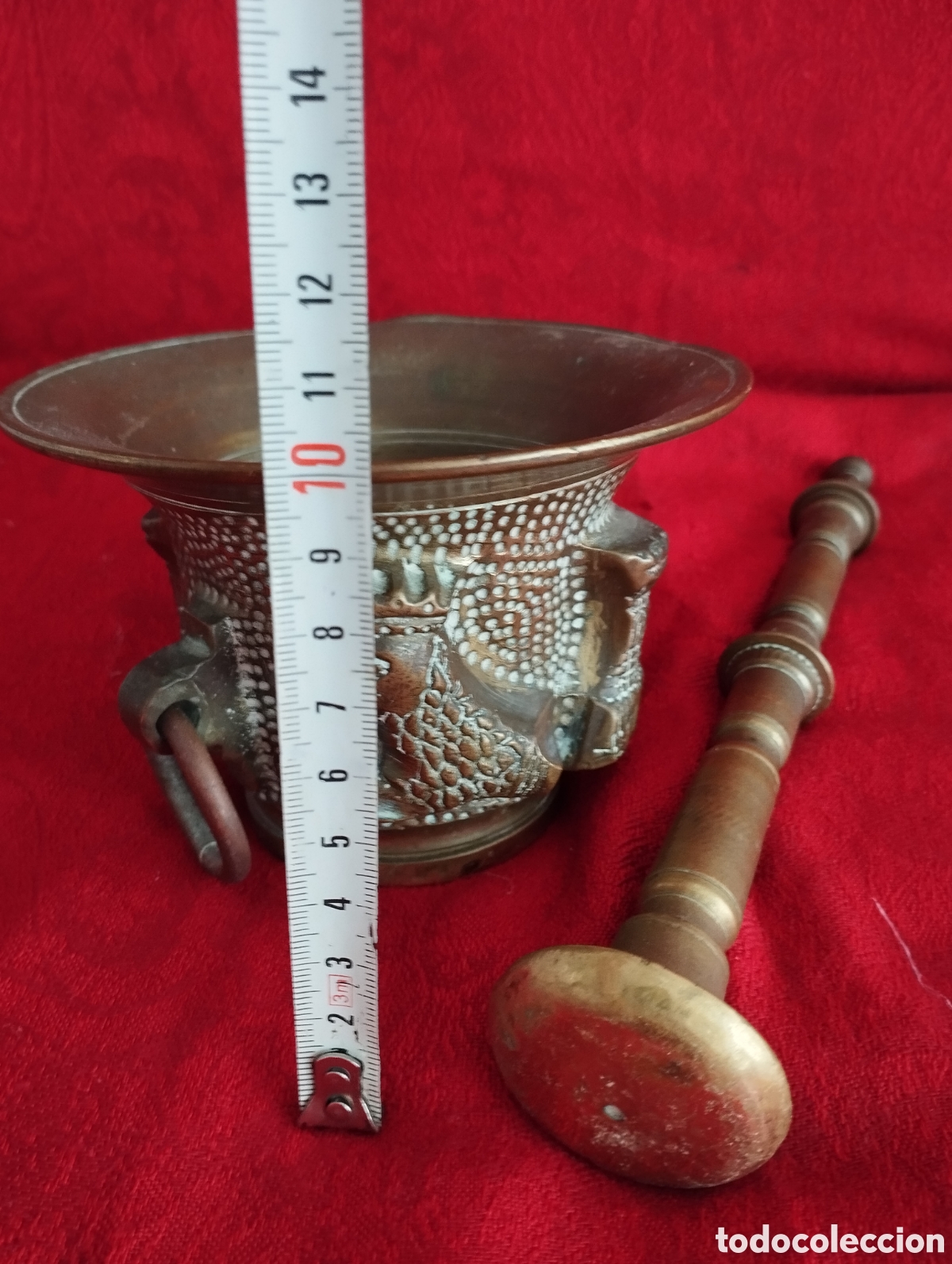 Arte: Antiguo Mortero Bronce. - Foto 11