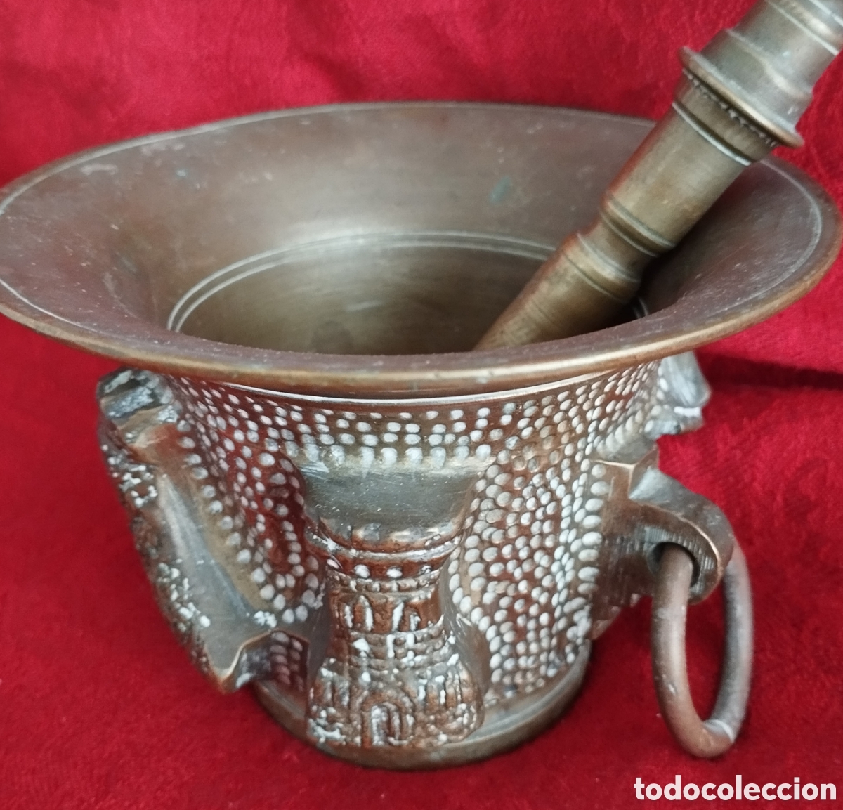 Arte: Antiguo Mortero Bronce. - Foto 1