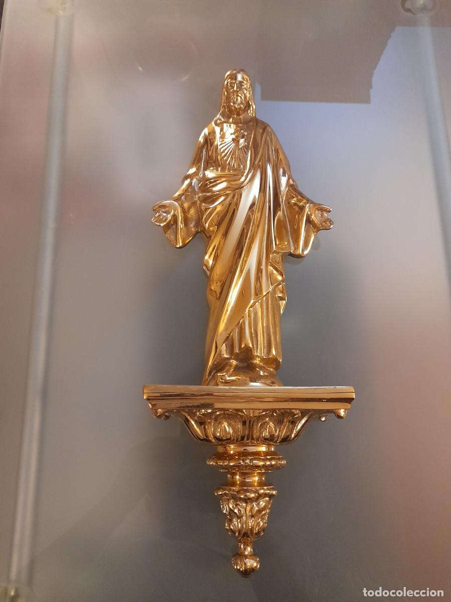 Arte: Sagrado Coraz&oacute;n en bronce - Foto 2