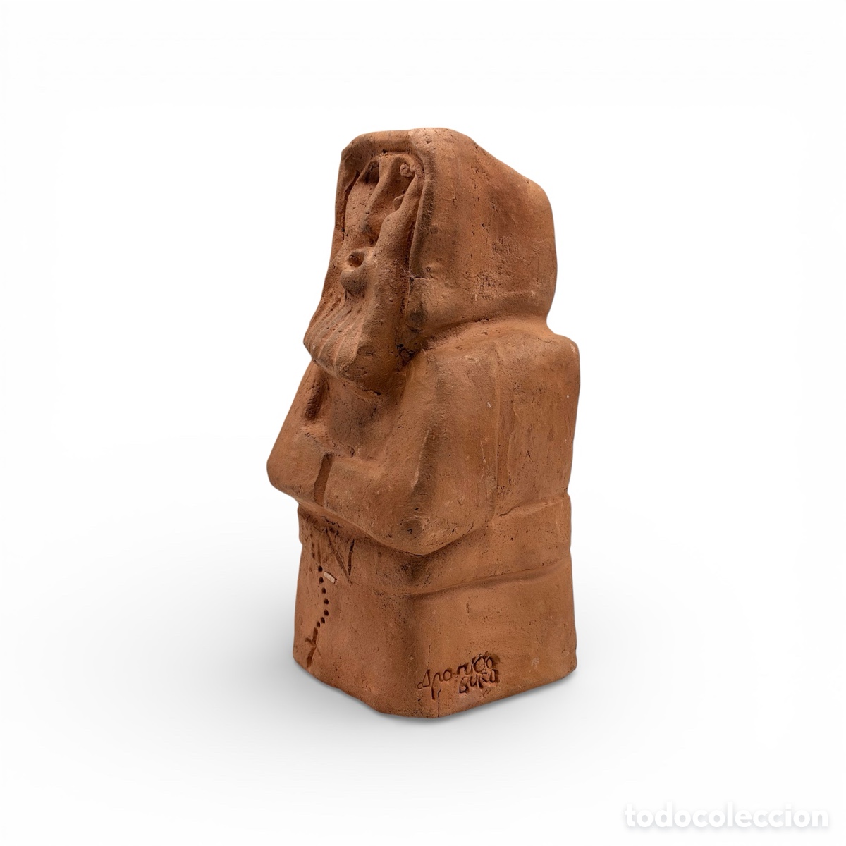 Kunst: Escultura de Monje Terracota de Autor