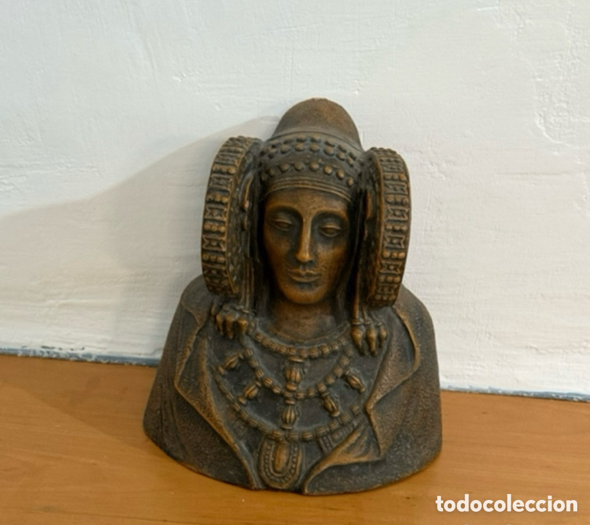 Art: Antiguo busto de cer&aacute;mica dama de Elche &bull; ver las medidas en fotos.