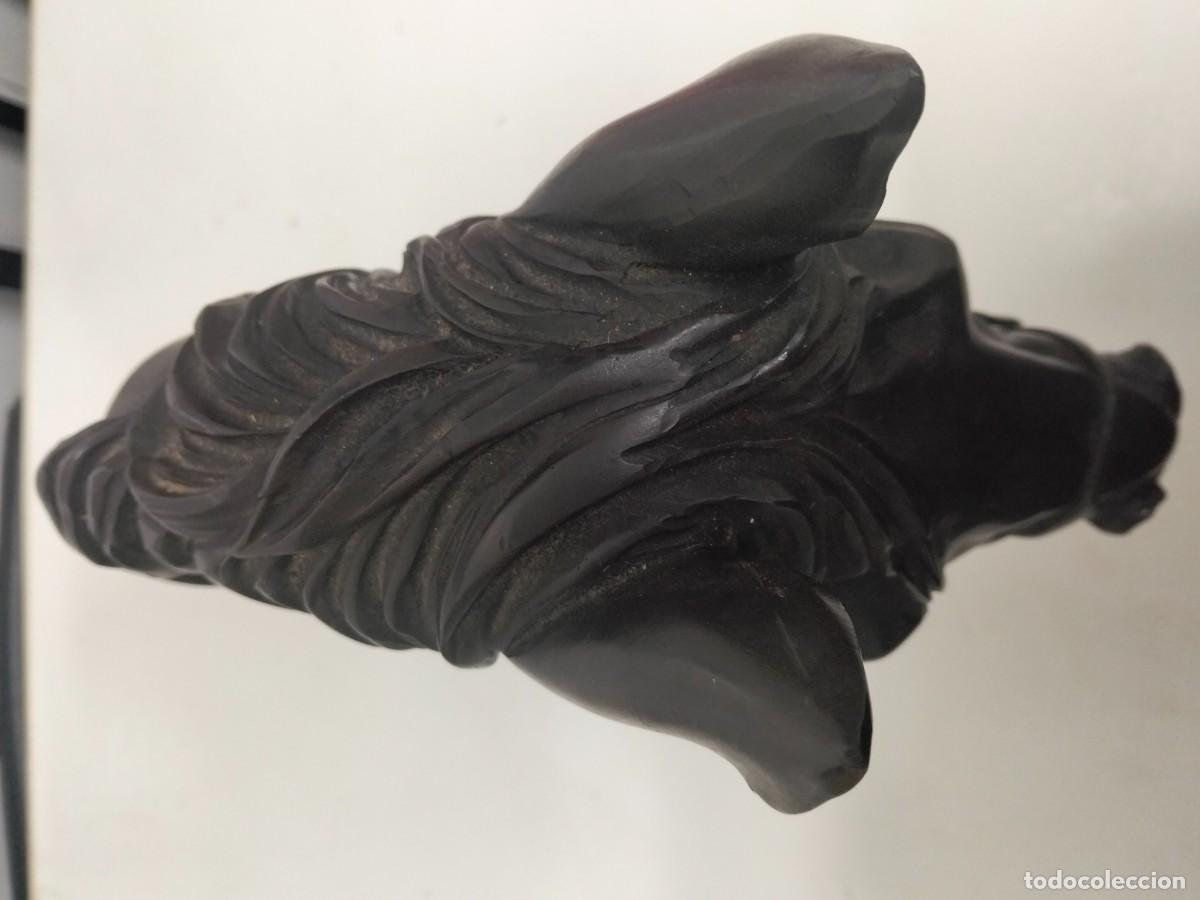 Arte: Busto de caballo, de resina con patina de bronce. - Foto 2