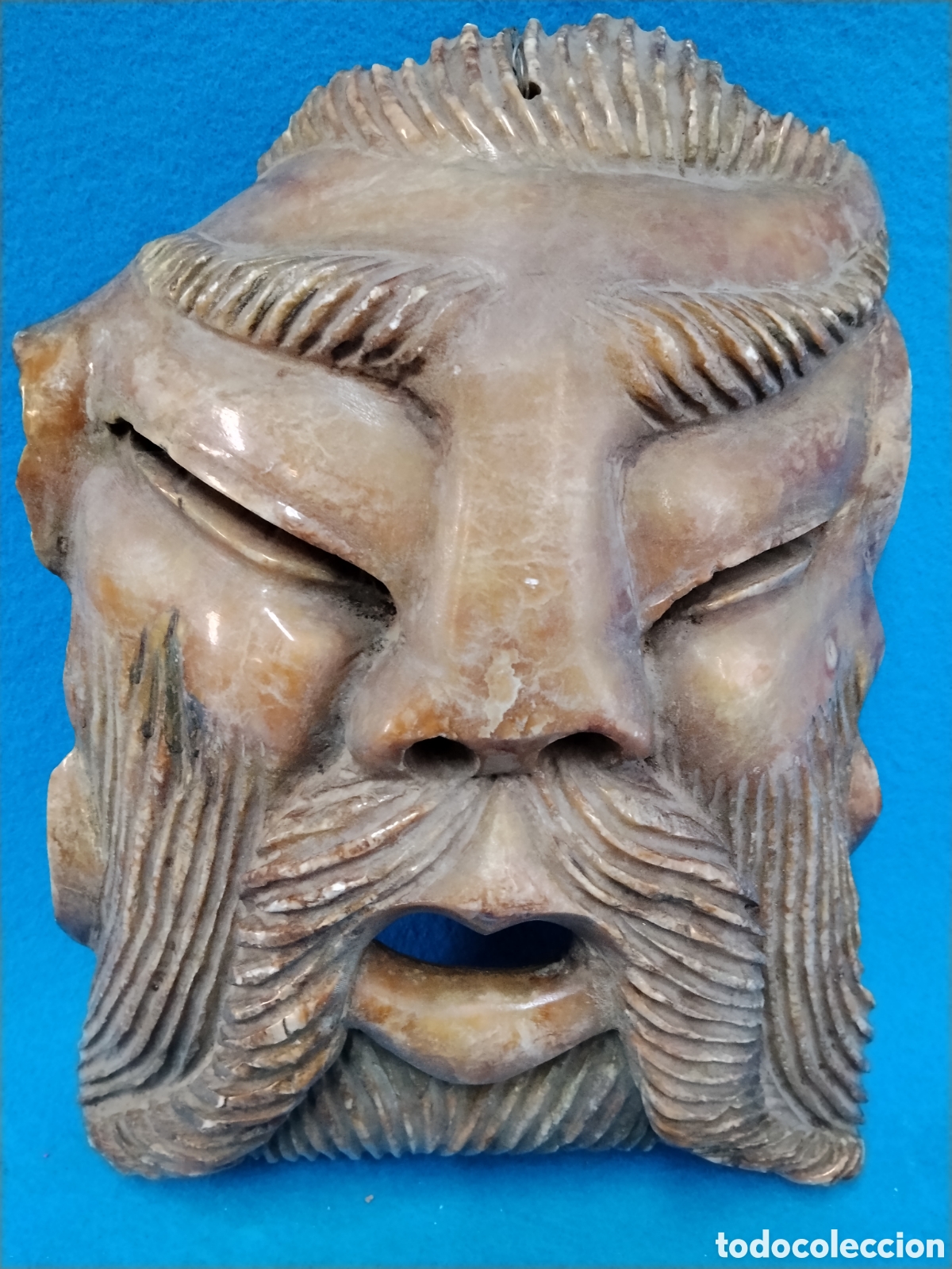 Art: Antigua escultura china tallada en alabastro de principios del Siglo XX. GRAN TAMA&Ntilde;O