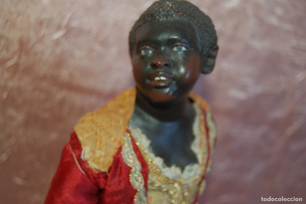 Arte: FIGURA DE BELEN NAPOLITANO DE TERRACOTA POLICROMADA