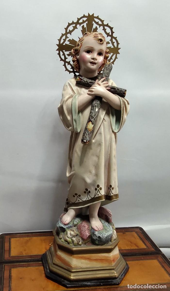 Art: Figura en escayola policromada y dorada representando Ni&ntilde;o Jes&uacute;s de la Pasi&oacute;n - Finales siglo XIX