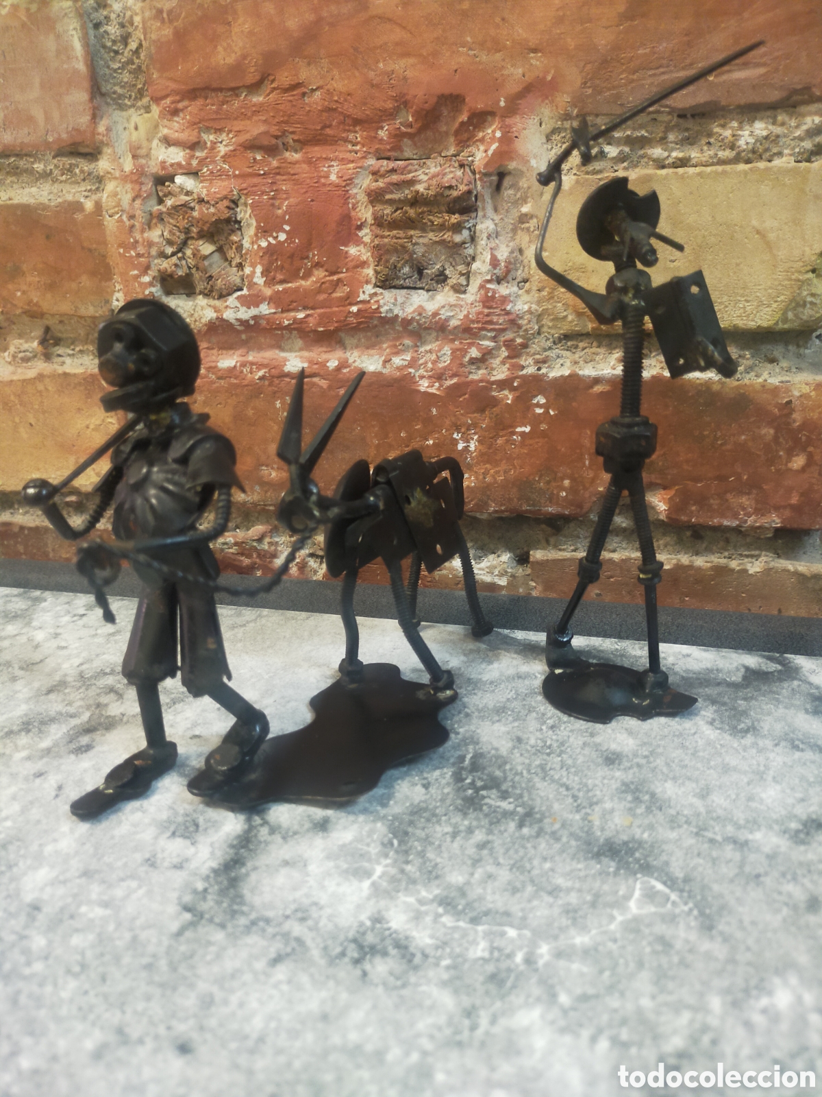 Arte: Don Quijote y Sancho Panza, figuras hierro