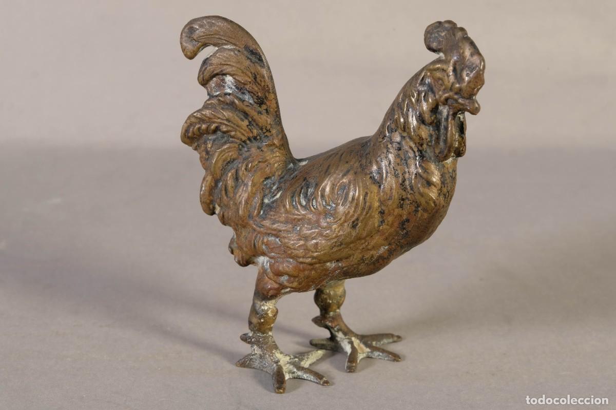 Arte: FIGURA DE GALLO EN BRONCE - Foto 1